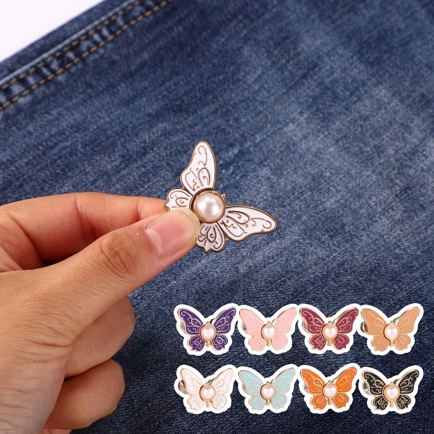 Last Day 50% OFF🔥SVOZK® 8PCS Butterfly Waist Tighteners 🦋 Perfect Fit in Seconds — No Sewing Needed