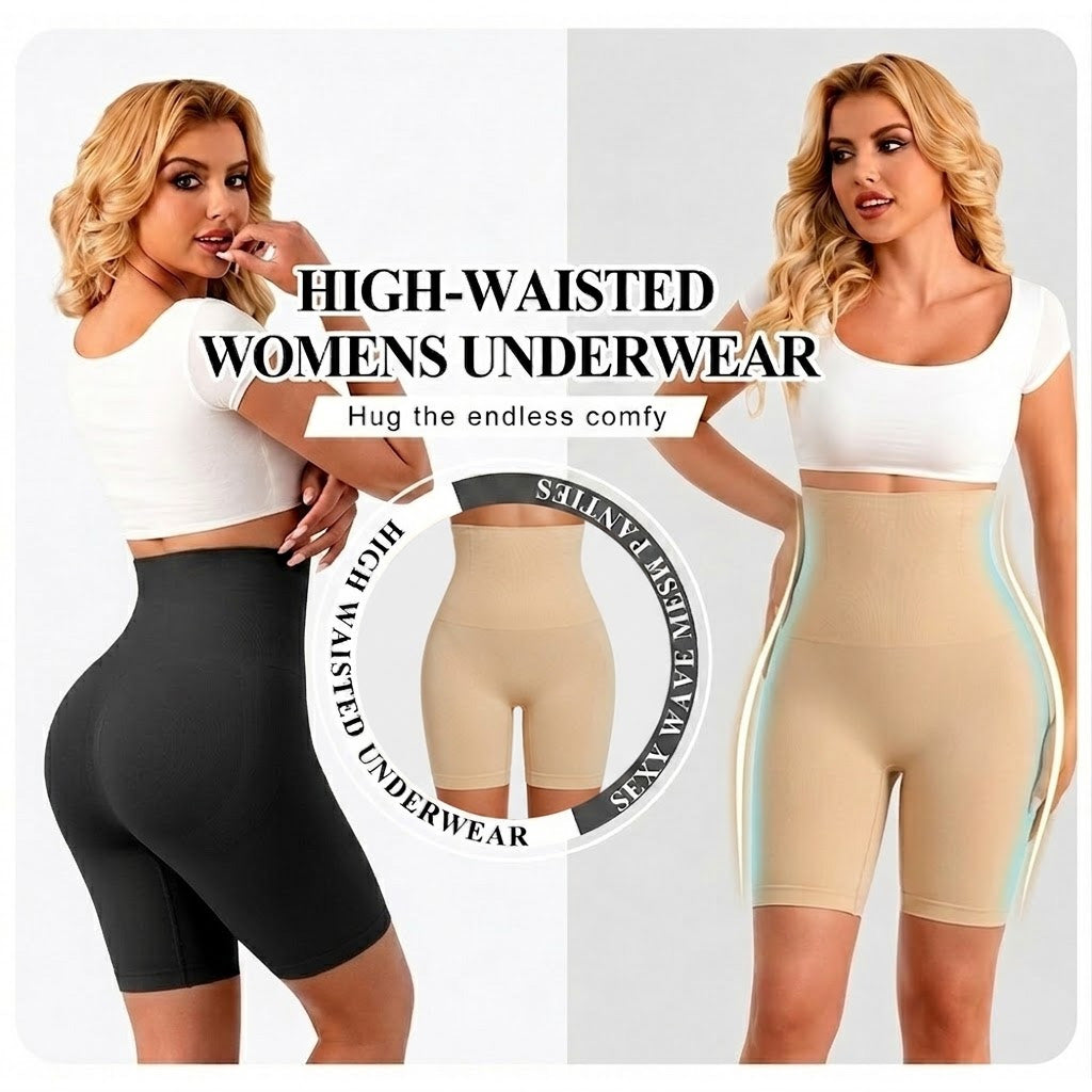 🔥 Buy 3 Get 1 Free | 𝐒𝐟𝐫𝐜𝐨𝐫𝐝® Women’s High-Waisted Tummy Control Shapewear Shorts