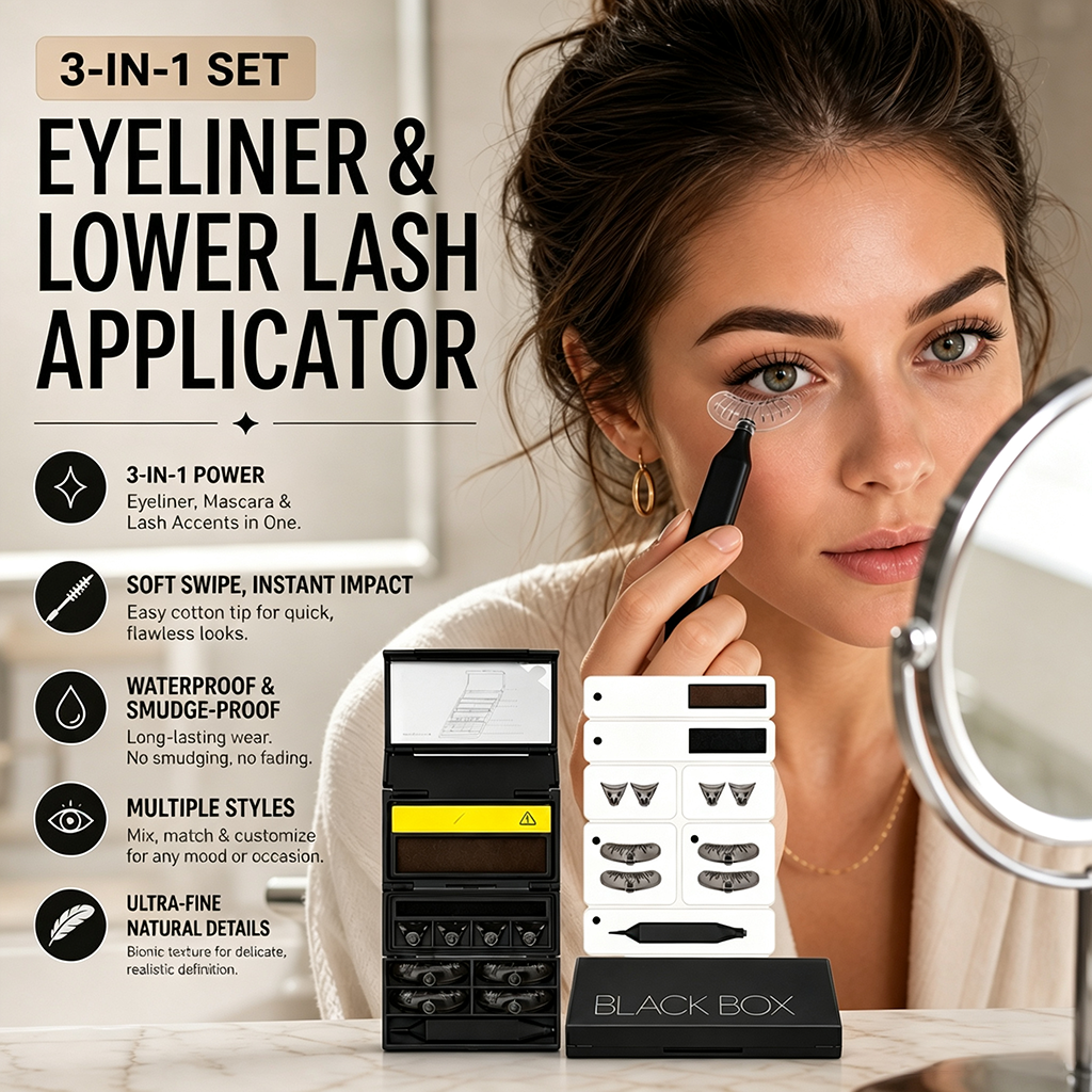 🥳2026 HOT SALE🥳💋50K+ SOLD!🔥 50% OFF!3-in-1 Kit: Eyeliner and Lower Lash Stamp