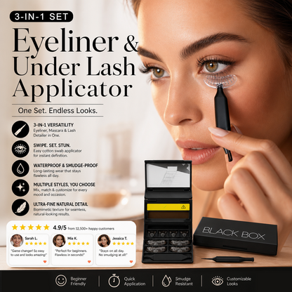 🥳2026 HOT SALE🥳💋50K+ SOLD!🔥 50% OFF!3-in-1 Kit: Eyeliner and Lower Lash Stamp