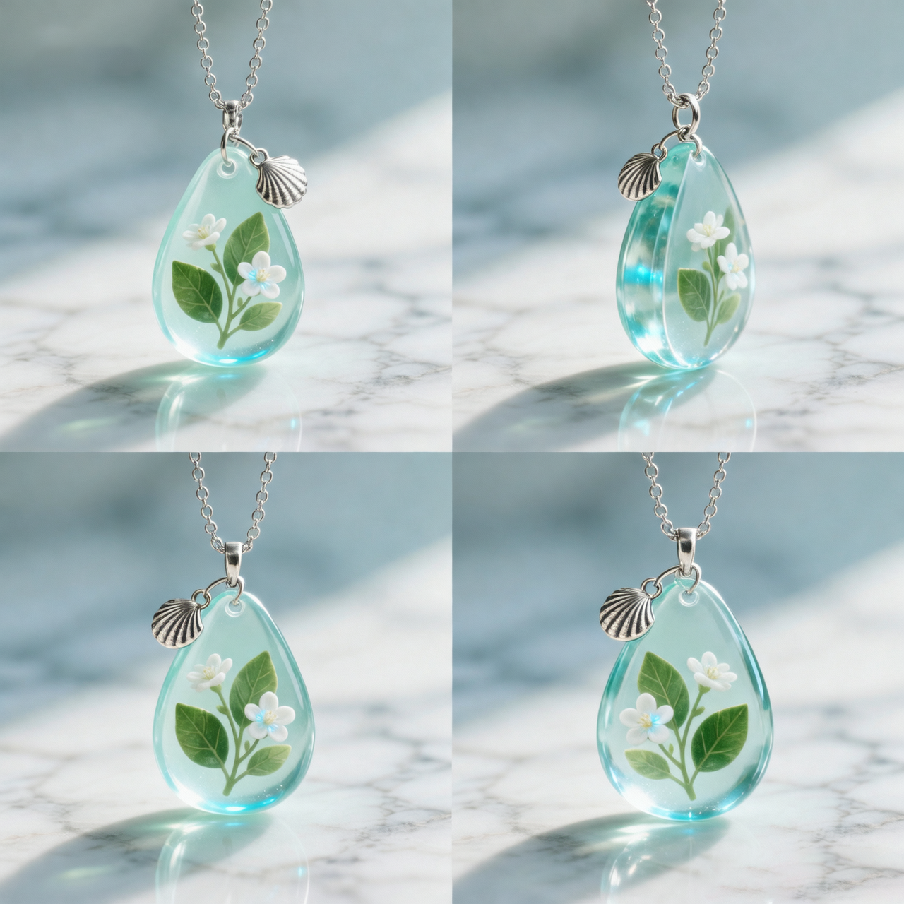 Seafoam Blossom™ Pendant Necklace