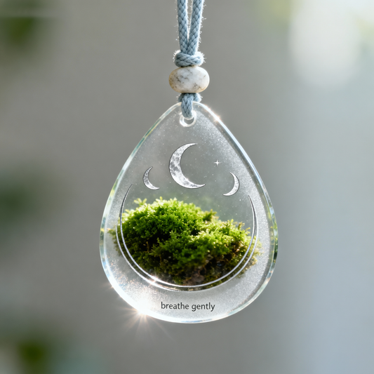 Breathe Gently™ Moon Moss Drop Charm