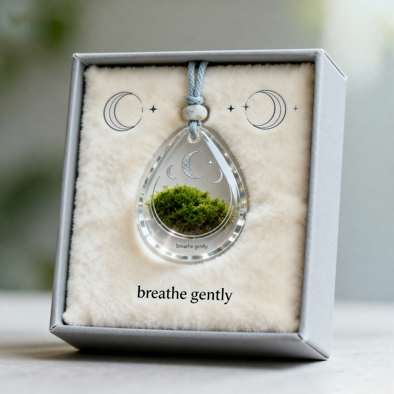 Breathe Gently™ Moon Moss Drop Charm