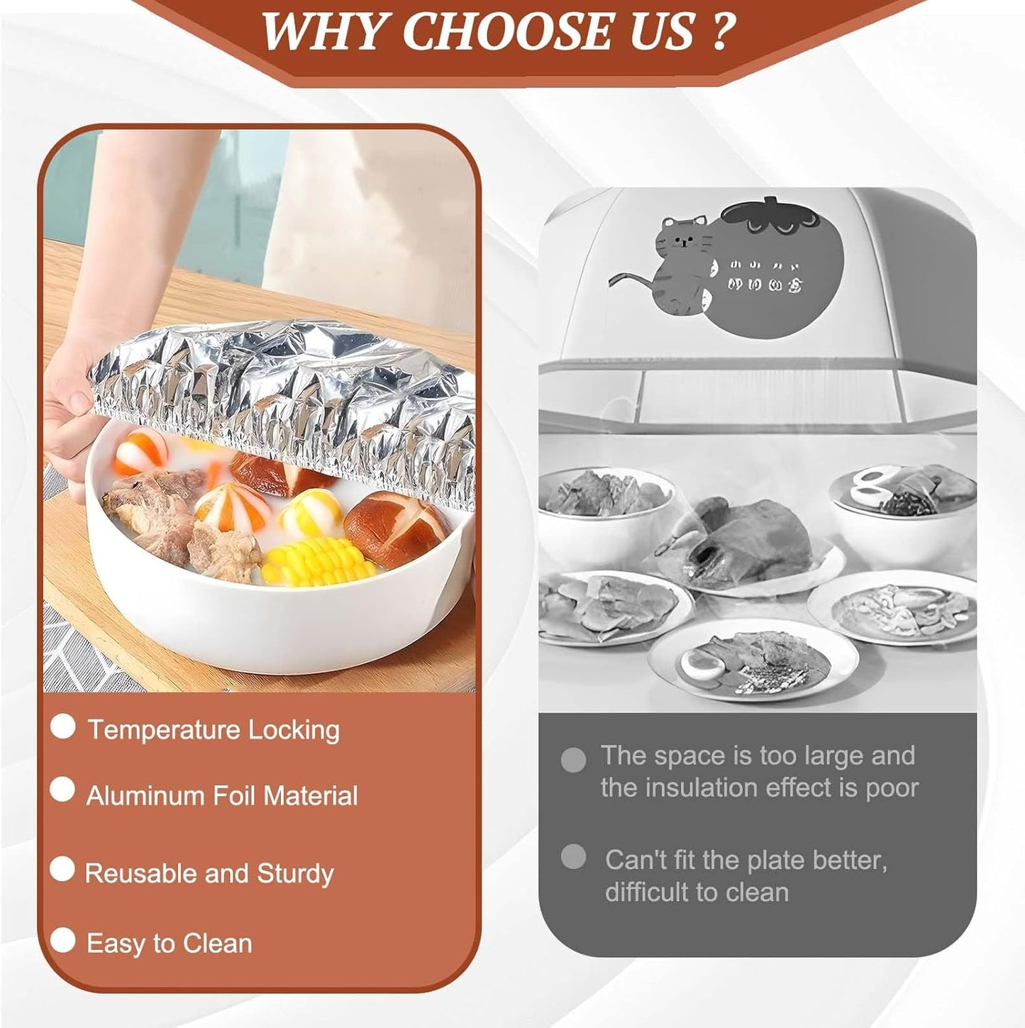 🔥50% off  last day丨SVOZK® Home dining table & food container aluminum foil heat-retaining cover🍲