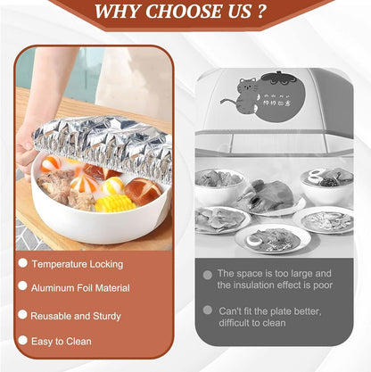 🔥50% off  last day丨SVOZK® Home dining table & food container aluminum foil heat-retaining cover🍲
