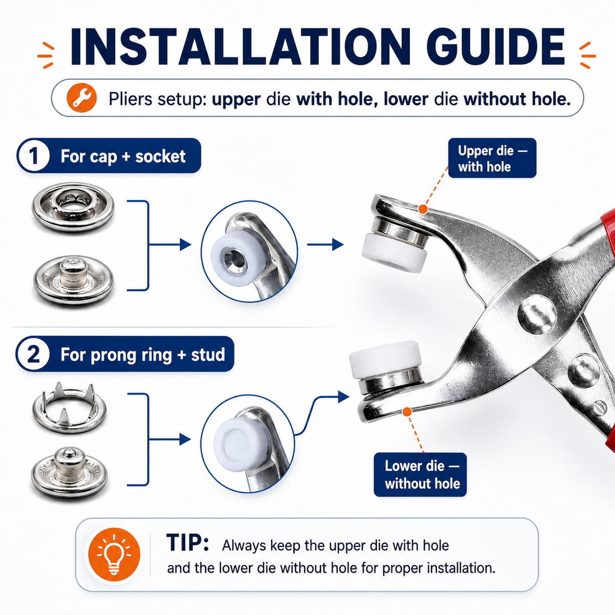🔥 Save 50% Today |Fobvgu® Snap Button Repair & DIY Craft Kit — No Sewing Needed ✨