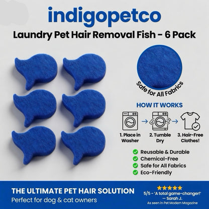 Laundry Pet Hair Removal Fish - 6 Pack